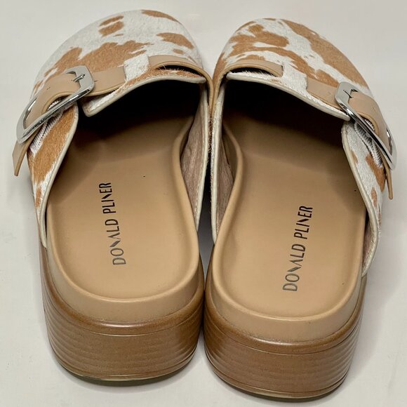 Donald J. Pliner | Fiona Printed Calf Hair Leather Buckled Mule - Picture 3 of 7